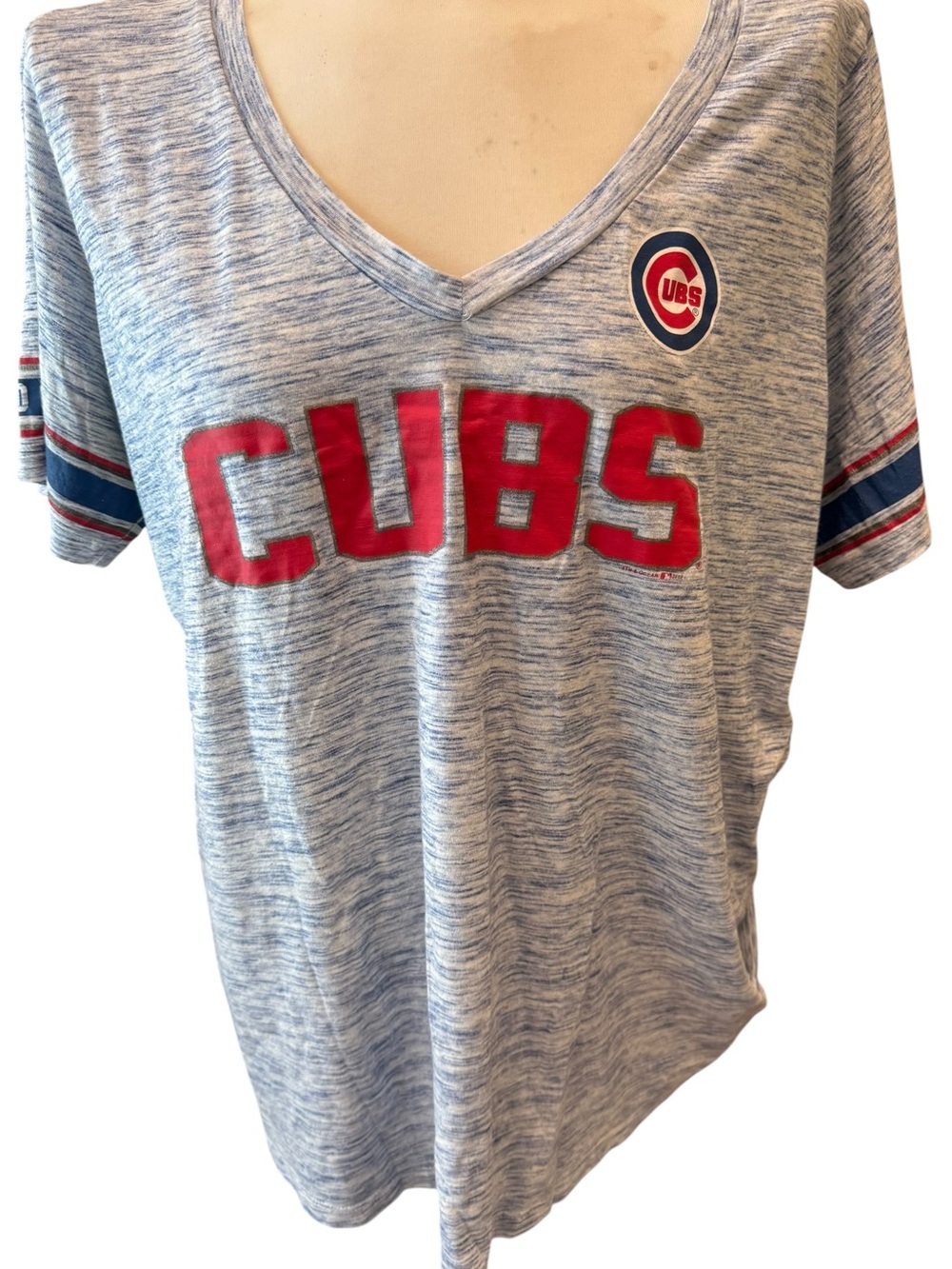 Chicago Cubs New Era Women’s 2X V Neck MLB Baseball Shirt